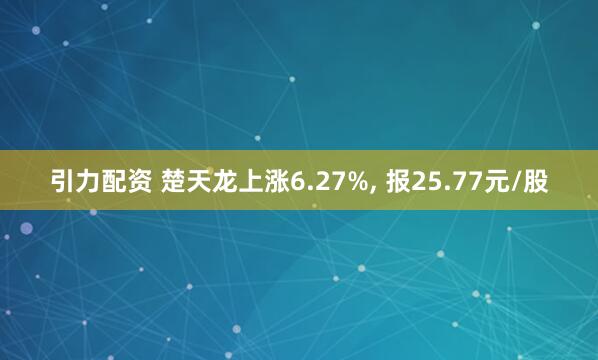 引力配资 楚天龙上涨6.27%, 报25.77元/股